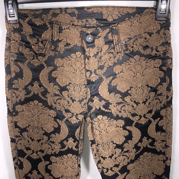 7 For All Mankind Denim - NWOT Awesome Copper Textured  Skinny Jeans Low-Rise 26”/ S / 2-4